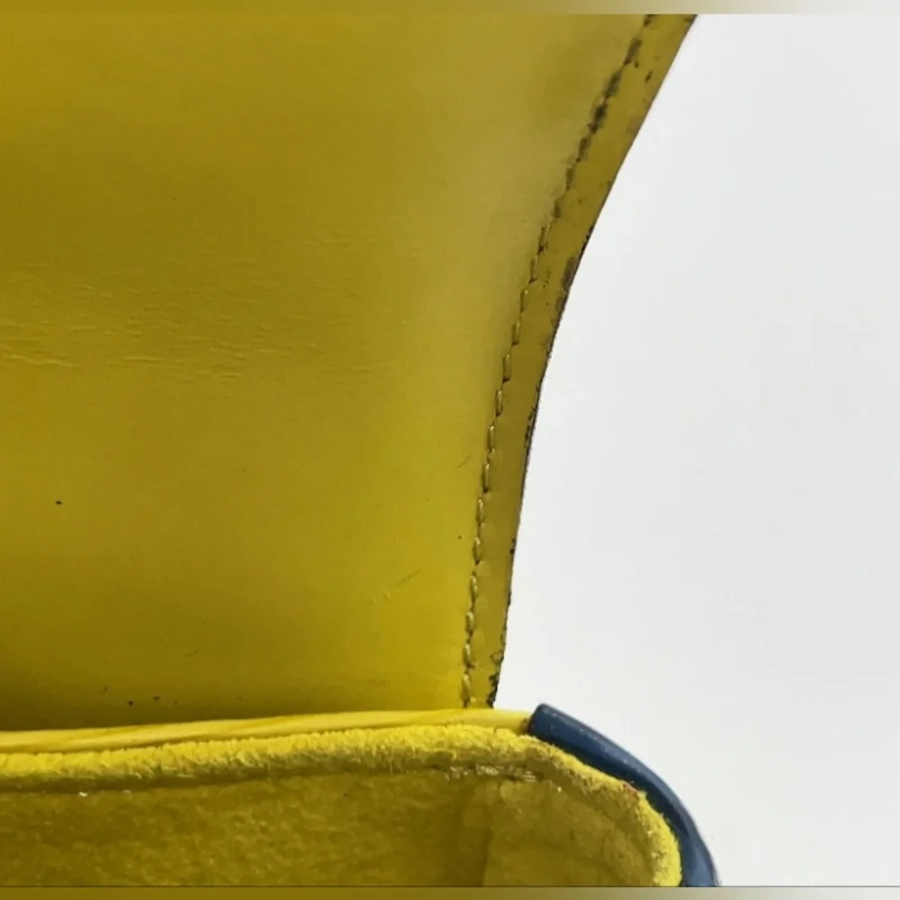 FIRM!! Louis Vuitton Epi Vibrant Yellow & Blue Eden PM 2W Crossbody Bag W/B/K/DB - Picture 15 of 16